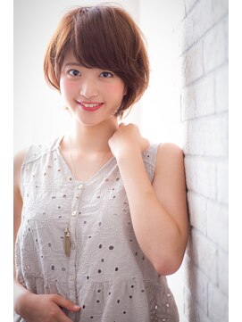 エルデ ナインズ ヘアー スタンド 川口店(elde 9's HAIR STAND) 10ワイドバング&モーブカラーのワンサイドくびれミディ風ヘア