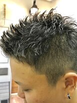 パティオンツー(PATIONN2)&nbsp;男気溢れる冬色黒髪アップバングベリーショートスタイル