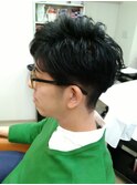 ツーブロックウェービー
