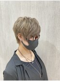 ボーイッシュミルクティーヘアー