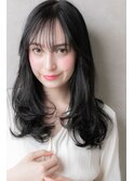 大人かわいいシースルーバング黒髪くせ毛風ゆるふわカールZ大宮!