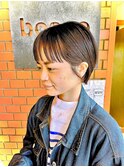 ワイドバングショートボブ