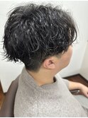 爽やかツーブロック×パーマ