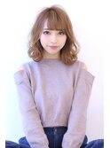 チョコレートベージュミディアムゆるカール