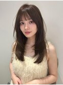 チョコレートブラウンワンカールレイヤー