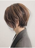 40代50代60代白髪染めハイライトマッシュショート大人美人