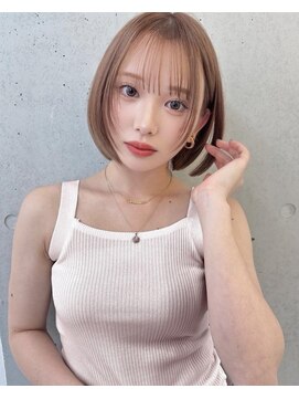 ソヨン 金山店(SOYON) イメチェン/外ハネボブ/ホワイトブロンド/ワイドバング_1