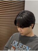 センターパート短髪ツーブロックモテる束感モテ髪イケメン黒髪