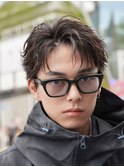 心斎橋フェザーショートフェザーパーマセンターパート20代緩め