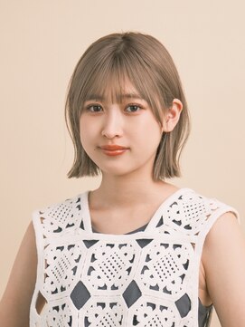 ガーデンヨコハマ(GARDEN YOKOHAMA) ボブ　ホワイトグレージュ　デジタルパーマ　チェリーブラウン