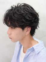 フィフス 仙台(fifth) 仙台フェザーショートメンズセンターパートフェザーパーマ毛流れ