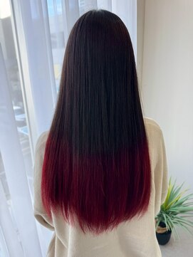 ソヨン 栄2号店(SOYON) ダブルカラー/デザインカラー/グラデーション/チェリーレッド