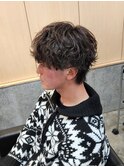 マッシュウルフ波巻きパーマ/シャドウパーマ