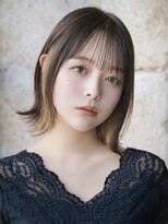 カライングドゥ(ing deux)&nbsp;大人可愛い20代30代40代黒髪前下がりひし形小顔ボブ