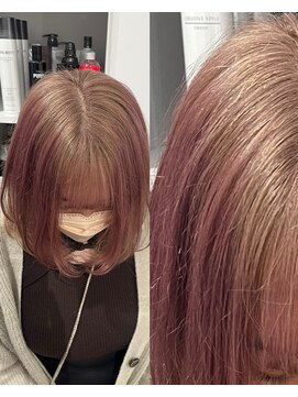 シー ヘアデザイン(see hair design) ミルクティーベージュ＆ピンク