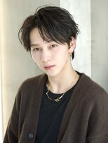 エイド 本店(aid)&nbsp;ニュアンスアップバング毛流れメンズショートフェザーパーマ渋谷