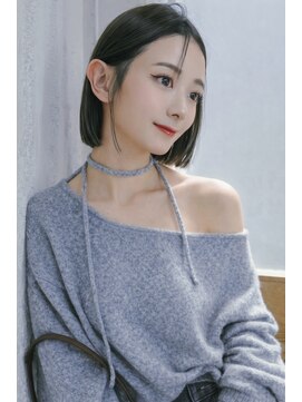 サンド 名古屋(sand) ボブ/レイヤーカット/髪質改善/ウェットヘア/オリーブベージュ