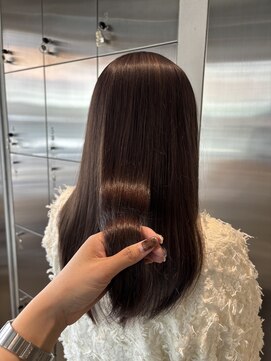 オーガニック リブ 川越(organic+live) 春色◎ブリーチなし暗髪艶カラーロング韓国風小顔