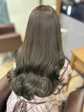 アクシス ナゴヤ(AXIS NAGOYA) 【なつミ】透明感カラー/オリーブグレージュ/ブリーチなしカラー