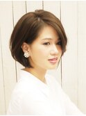 お手入れ簡単♪耳かけナチュラルボブ