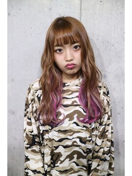 サロンドミルク 原宿(salon de MiLK) 【salon de MiLK 原宿】ベージュカラー×インナーカラー