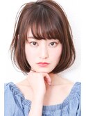 大人かわいい伸ばしかけグレージュナチュラルボブ