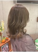 重ねてつくる透明感たっぷりオリーブカラー