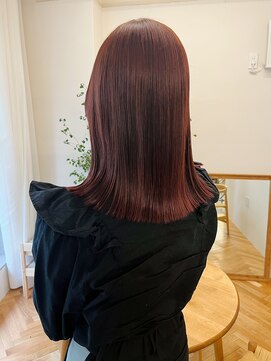 メク(meku) 濃いめに入れたボルドーカラー*