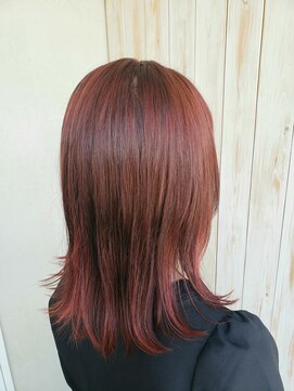 ルシード スタイル オルガ(LUCIDO STYLE Orga) 10代20代 ブリーチなし ブラッドオレンジカラー