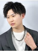 ツーブロック×アップバング