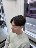 センターパートマッシュ