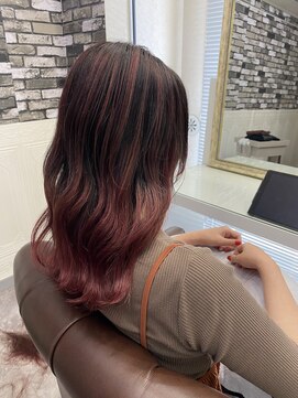 リアン(Lien) ピンク×バレイヤージュ