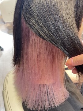 サロンドジョー(salon de joe) ケアブリーチダブルカラーインナーカラーショートボブレイヤー