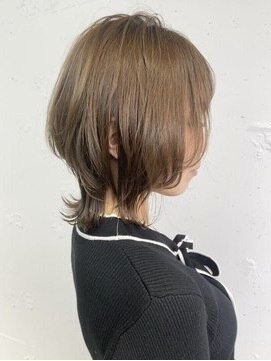 ダブルトーキョー シブヤ(W-TOKYO SHIBUYA) ネオウルフ×ナチュラルベージュボブウルフ　ウルフカット