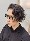 メンズ大きめラフパーマ