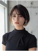 ショートボブミニウルフチェリーブラウン20代30代40代50代