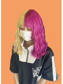 yellow × vivid pink