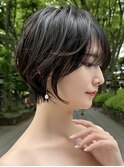 グランマッシュ/細めハイライト/ショート/白髪ぼかし/前髪/大宮