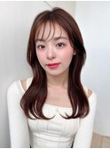 2wayバングでイメチェン！顔まわりレイヤーくびれヘアが人気