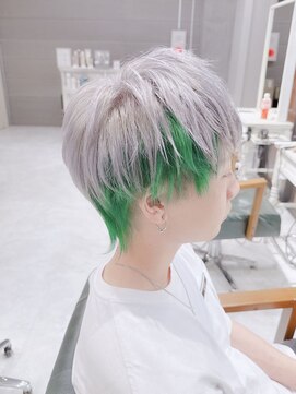 デイズ(days) メンズウルフ/デザインカラーホワイトシルバーインナーグリーン