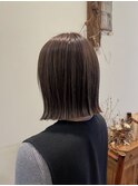 ボブ×ハイライトカラー