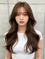 エイチ ウルフカット 大阪梅田(811)&nbsp;レイヤーボブヘアカラーバレイヤージュ50代くるみちゃんヘア