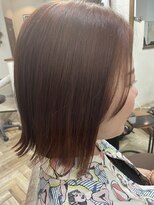 ラスター(LUSTER)&nbsp;切りっぱなしボブ × オレンジブラウン