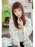 眉上バング大人ガーリーアッシュピンクエアストレートロングa1
