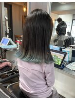 ヘアアンドメイク エジェリ(hair&make egerie) キッズカラー★ブルー裾カラー・グラデーション