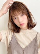 トゥーナ 表参道(tona) 小顔カット・外ハネボブ・くびれヘア・ペールベージュ