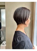 マッシュショート/ショートボブ/40代/50代/脱白髪染め［南青山］