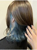 水色×ベージュ