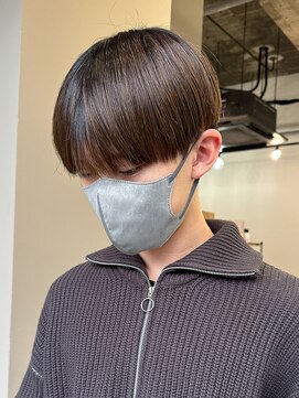 エルマーク(L-MARK) マッシュカラーブリーチメンズメンズカラーツーブロック