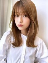 バイオレット 表参道店(Violet)&nbsp;くびれヘア 小顔ヘア ベージュカラー シースルーバング